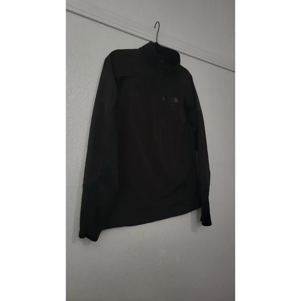 The North Face Men's Medium Black 1/2 Zip Fleece Pullover Stretch Chest Pocket